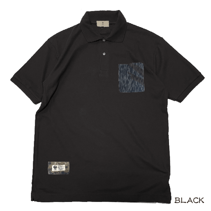 和の円相鹿の子ポロシャツ Japanese Circle Pique Polo Shirt