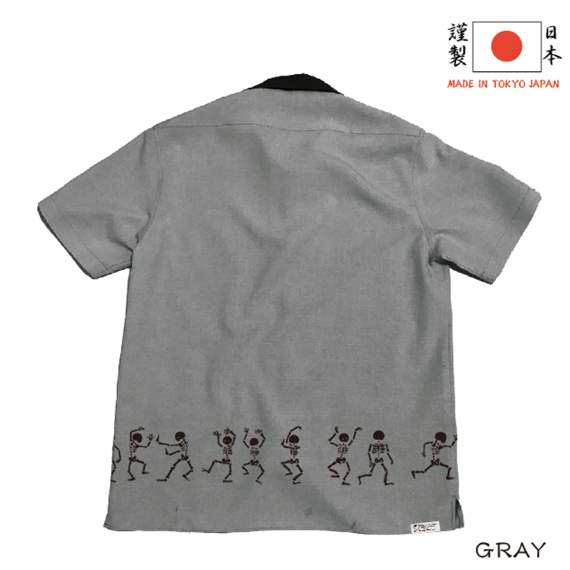 日本製スカルボーリングシャツ Skull ring shirt made in Japan K 日本製スカルボーリングシャツ Skull ring shirt made in Japan K
