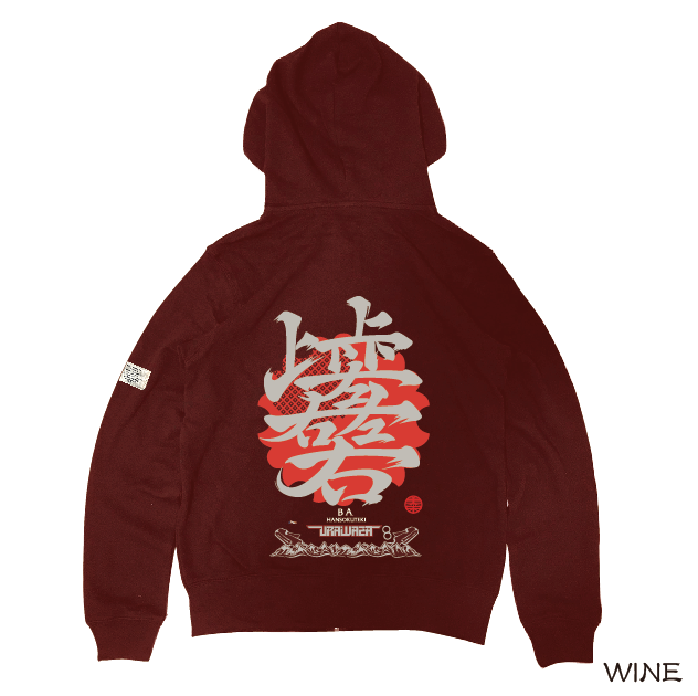 上上下下左右左右BAジップパーカー famous trick zip hoodie KJ-32