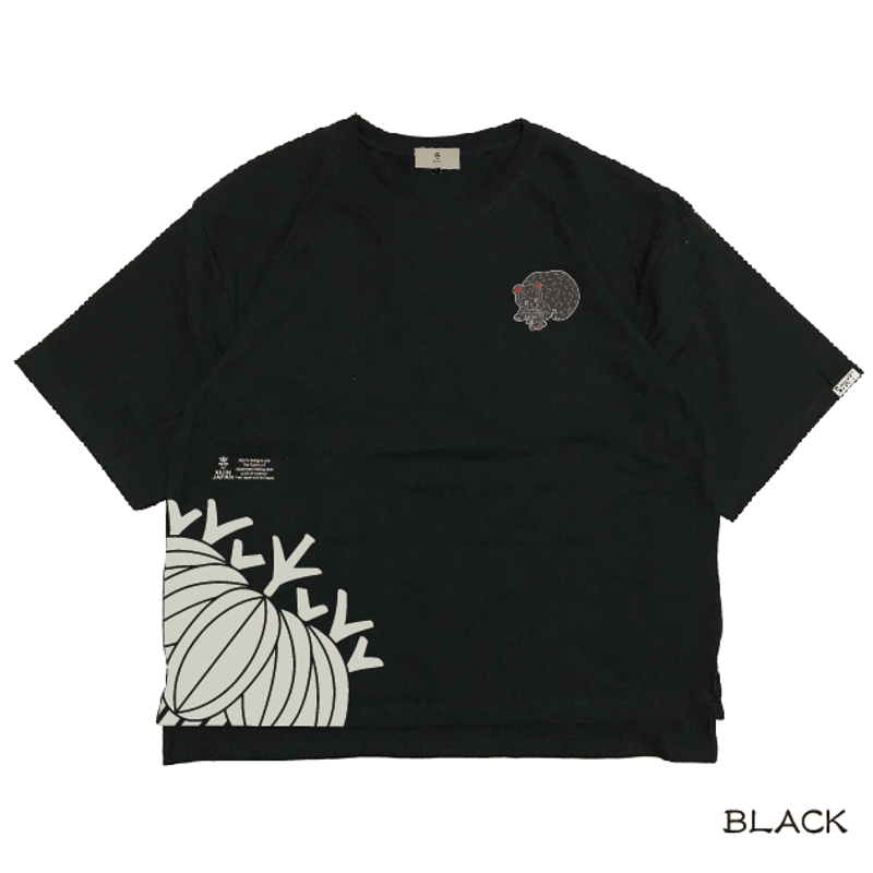 木彫りのクマさんビッグTシャツ Wood carving bear big silhouett 木彫りのクマさんビッグTシャツ Wood carving bear big silhouett