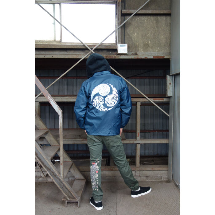 三つ巴のコーチジャケット Japanese family crest coach jacket 三つ巴のコーチジャケット Japanese family crest coach jacket