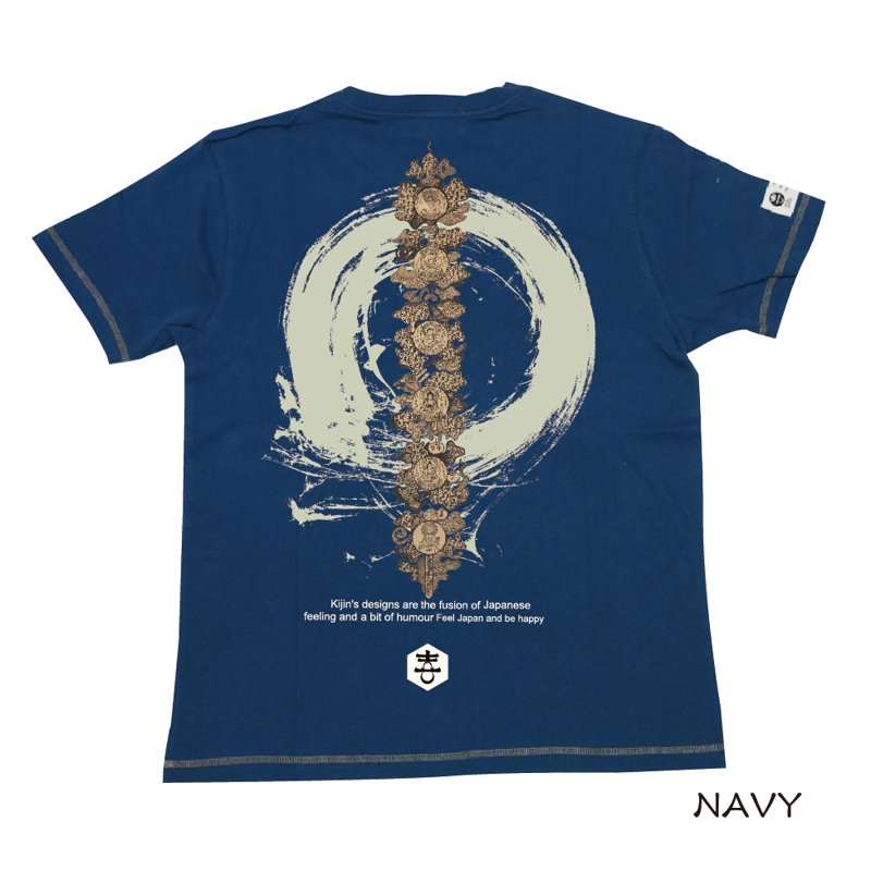 背骨で南無Tシャツ Buddha T-shirt with spine KJ-02007 |