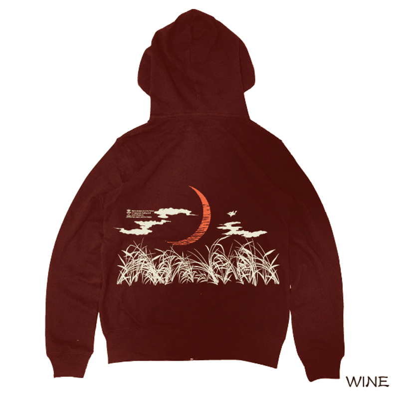 月夜にモモンガジップパーカー Flying Squirrel Zip Hoodie on a