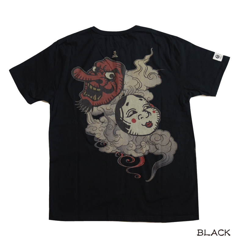 天狗とオカメのクレイジーボタンヘンリーTシャツ KJ91003 | 喜人公式 