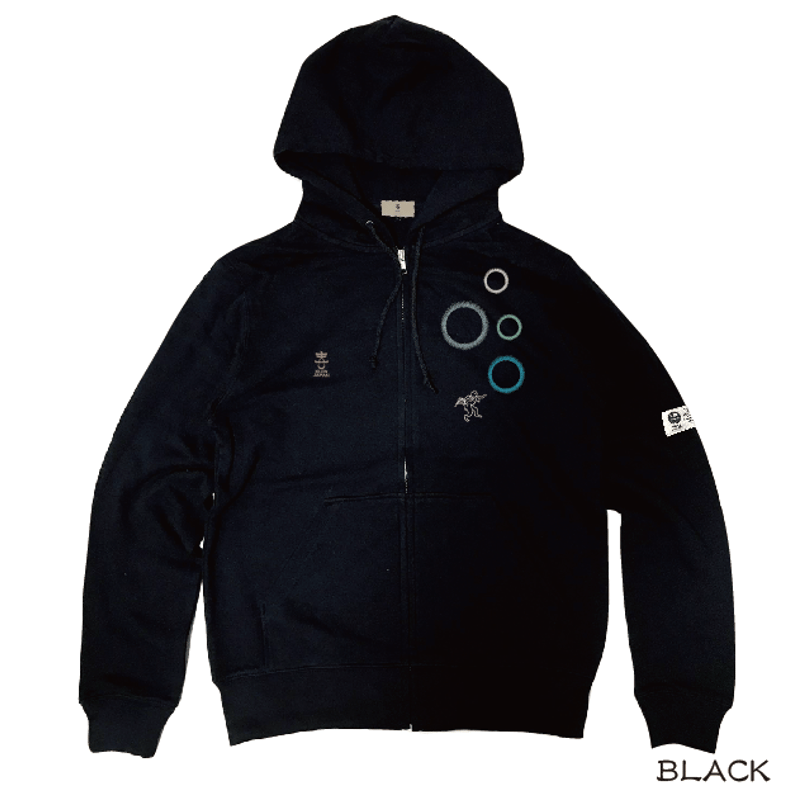 秋から冬の裏起毛ジップパーカーFleece-lined zip hoodie for aut