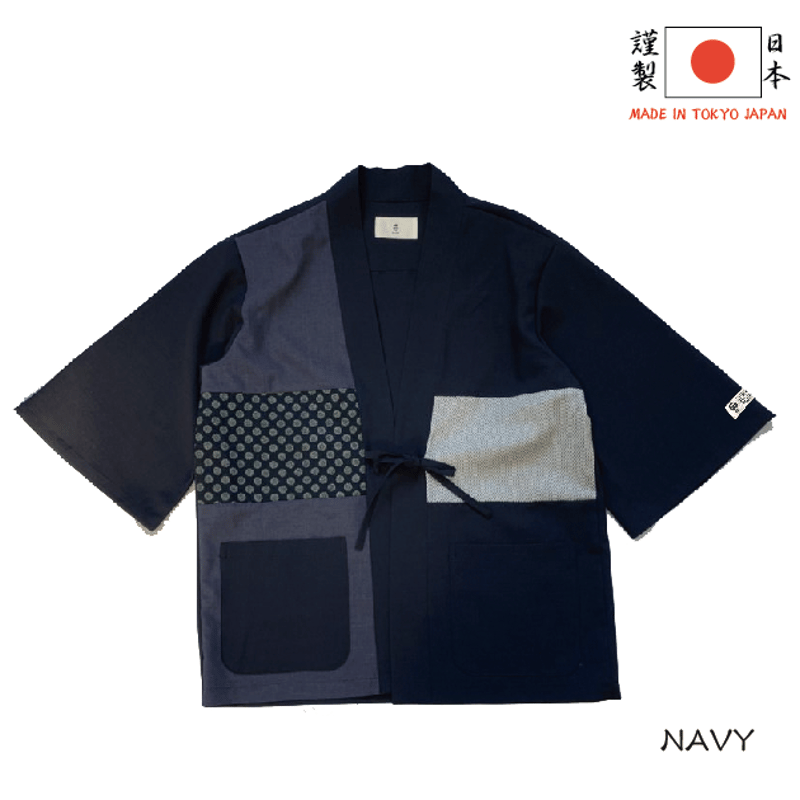 江戸製切替法被 Fabric switching happi coat made in Edo