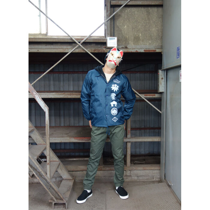 三つ巴のコーチジャケット Japanese family crest coach jacket 三つ巴のコーチジャケット Japanese family crest coach jacket