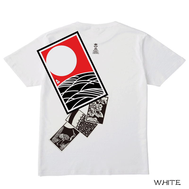月見酒花札Tシャツ Tsukimi Sake Hanafuda T-shirts KJ-020
