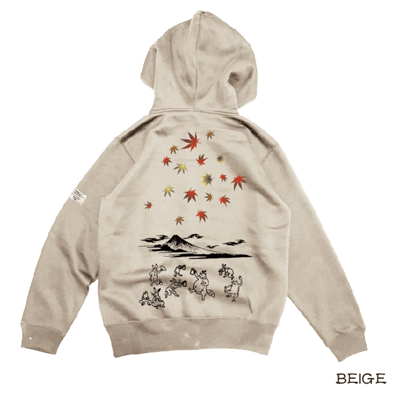 autumnパーカー 秋から冬の裏起毛ジップパーカーFleece-lined zip hoodie for aut