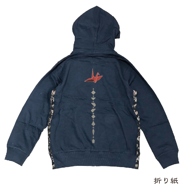 カーディガンジップパーカー 折り紙 cardigan zip hoodie ORIGAMI K カーディガンジップパーカー 折り紙 cardigan zip hoodie ORIGAMI K