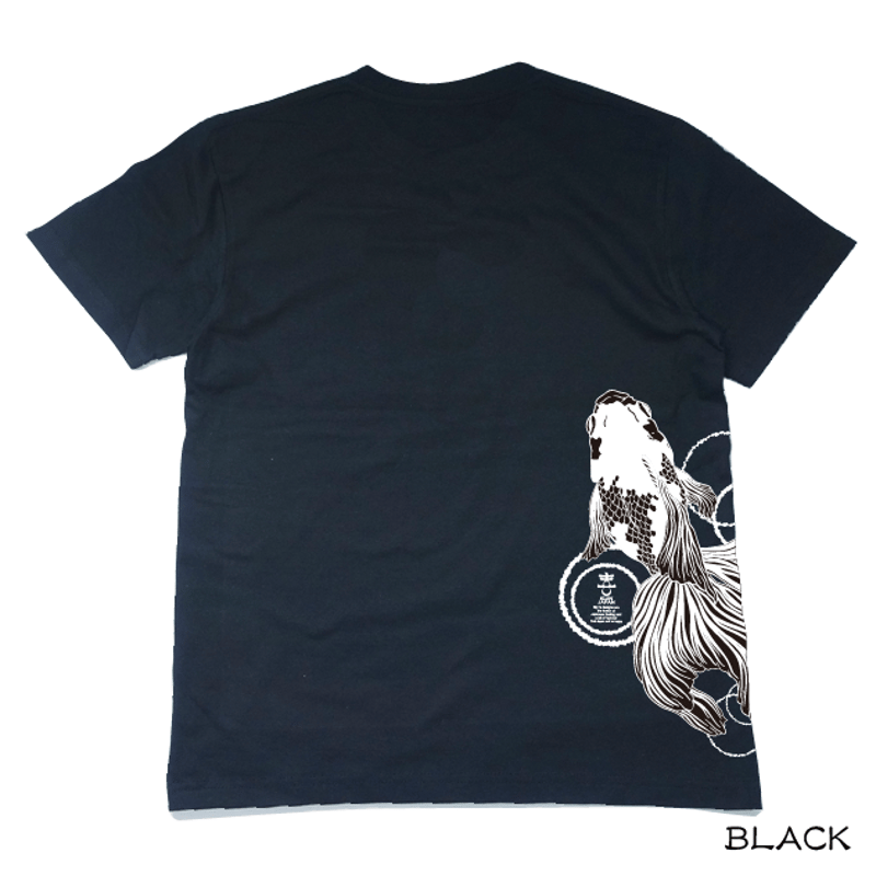 涼しい金魚 Tシャツ(まるめん) Cool goldfish t-shirt KJ-12012