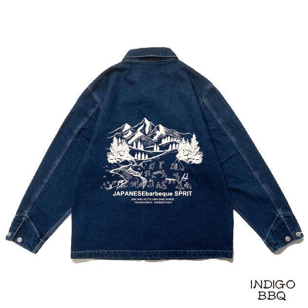 和のデニムカバーオール BBQ Japanese denim coverall BBQ KJ