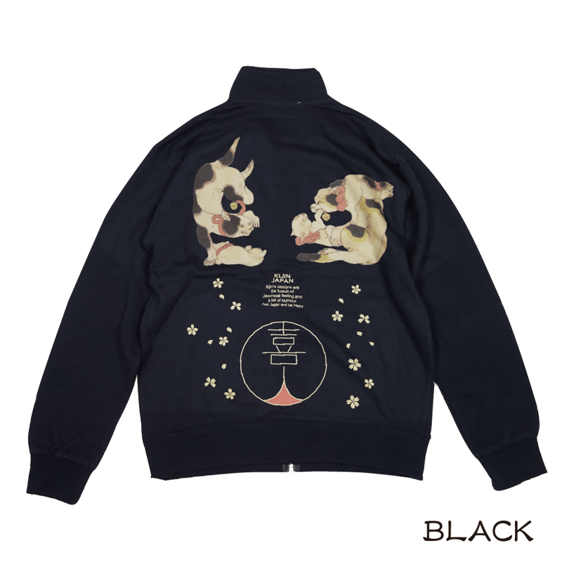 猫の騙し絵裏毛ジャケット KJ-91501 | 喜人公式オンラインショップ