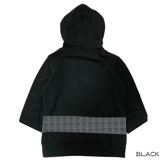 和の七分袖プルパーカー Japanese three-quarter length sleev