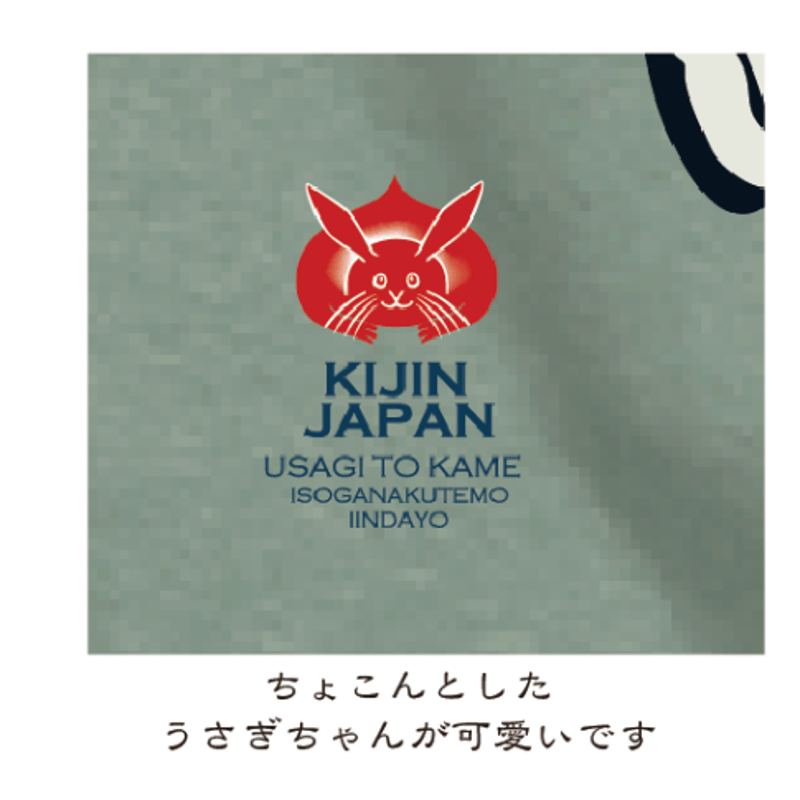 ウサギと亀のプルパーカー rabbit and turtle pull hoodie KJ-2