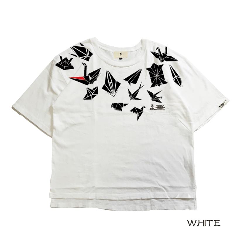 折り紙のビッグシルエットTシャツ Origami big silhouette T-shirt