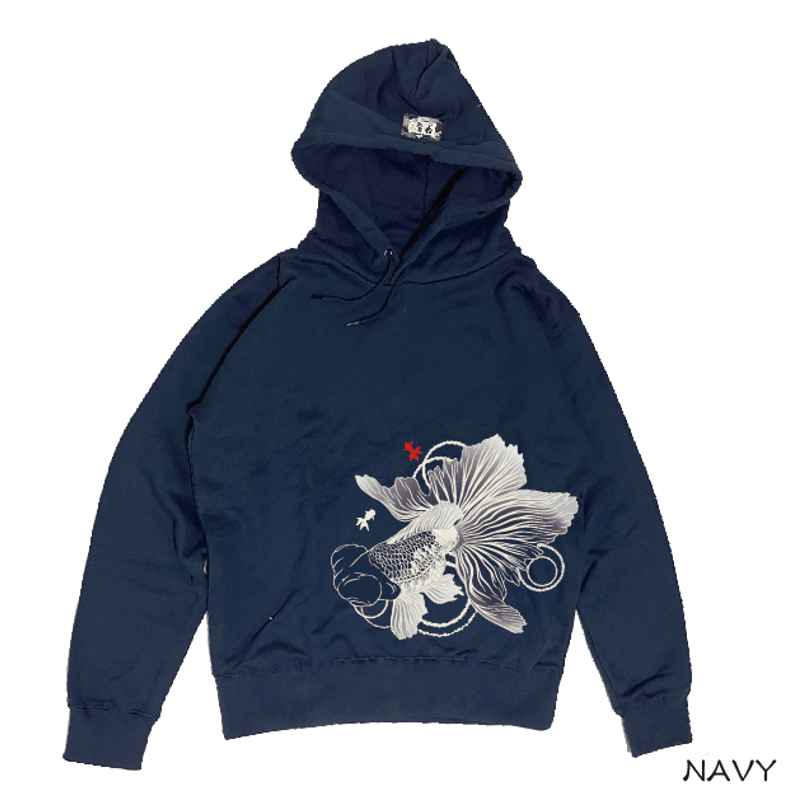 金魚のプルパーカー Goldfish pullover hoodie KJ-52301 |