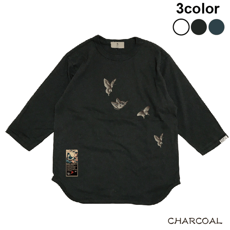 夜の蝶の7分T Night Butterfly 3/4 Length T KJ-52005
