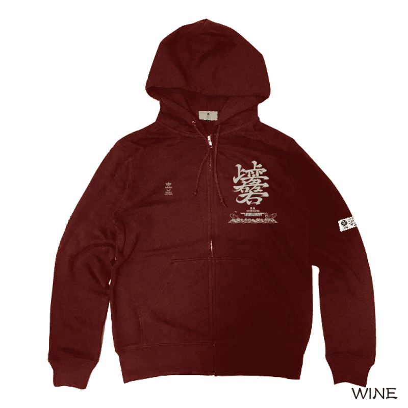 上上下下左右左右BAジップパーカー famous trick zip hoodie KJ-32