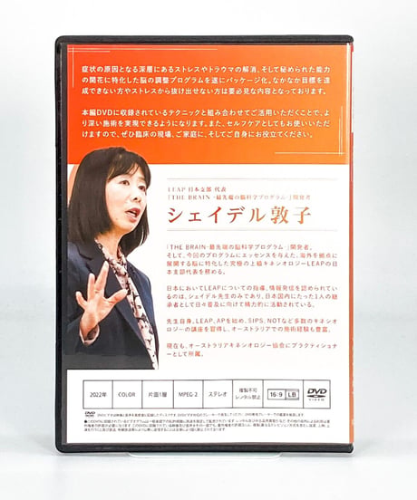 購入者限定【THE BRAIN DEEP】シェイデル敦子 整体 整骨院 手技DVD 治療院マーケティング研究所