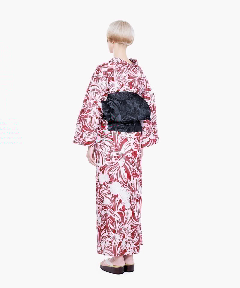 兵児帯 花尽くし Full of flowers / 黒 / KAPUKI × NISHIOK