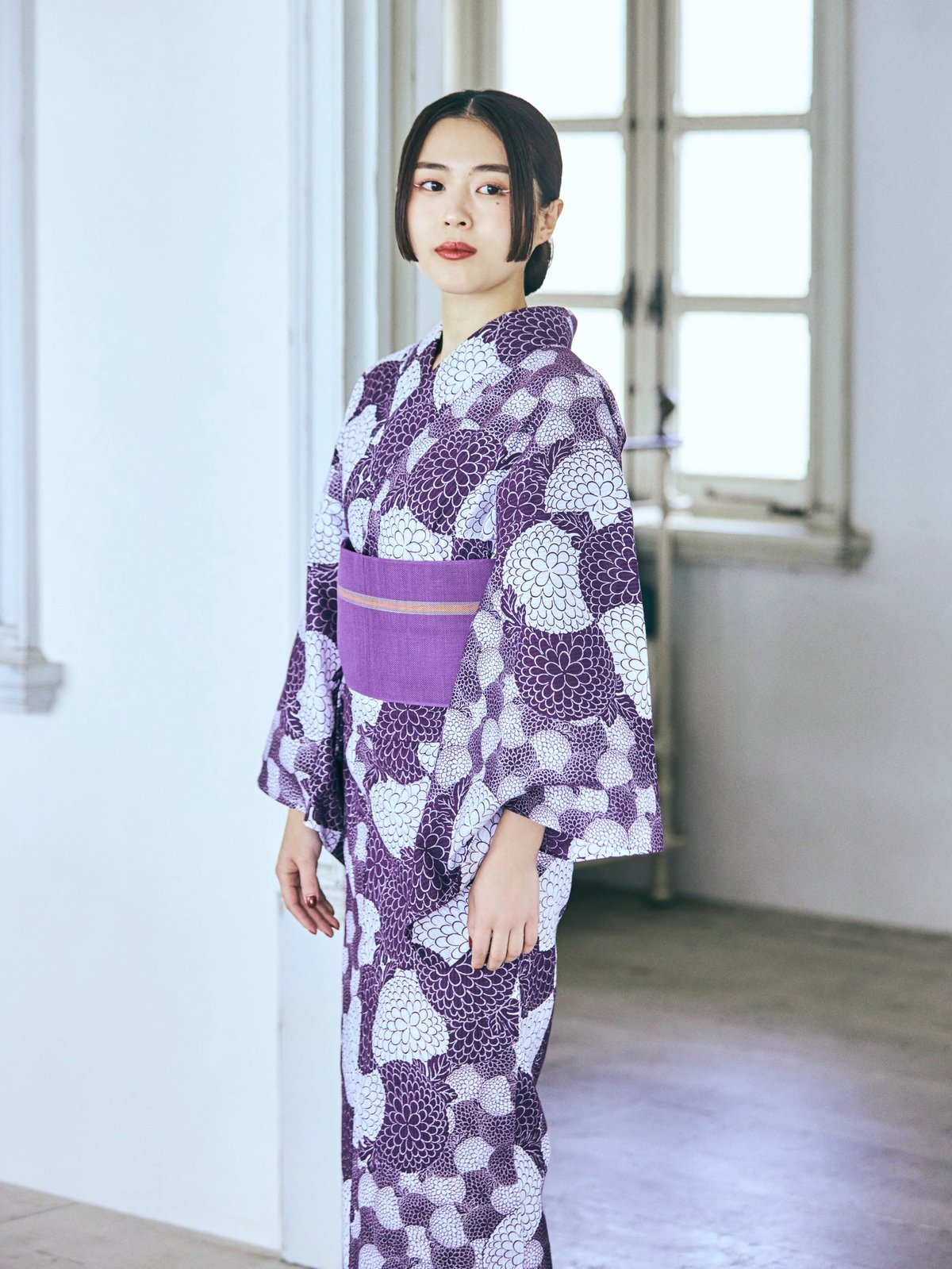 ポンポン菊 POMPON CHRYSANTHEMUM / 紫 / KAPUKI × NISHI