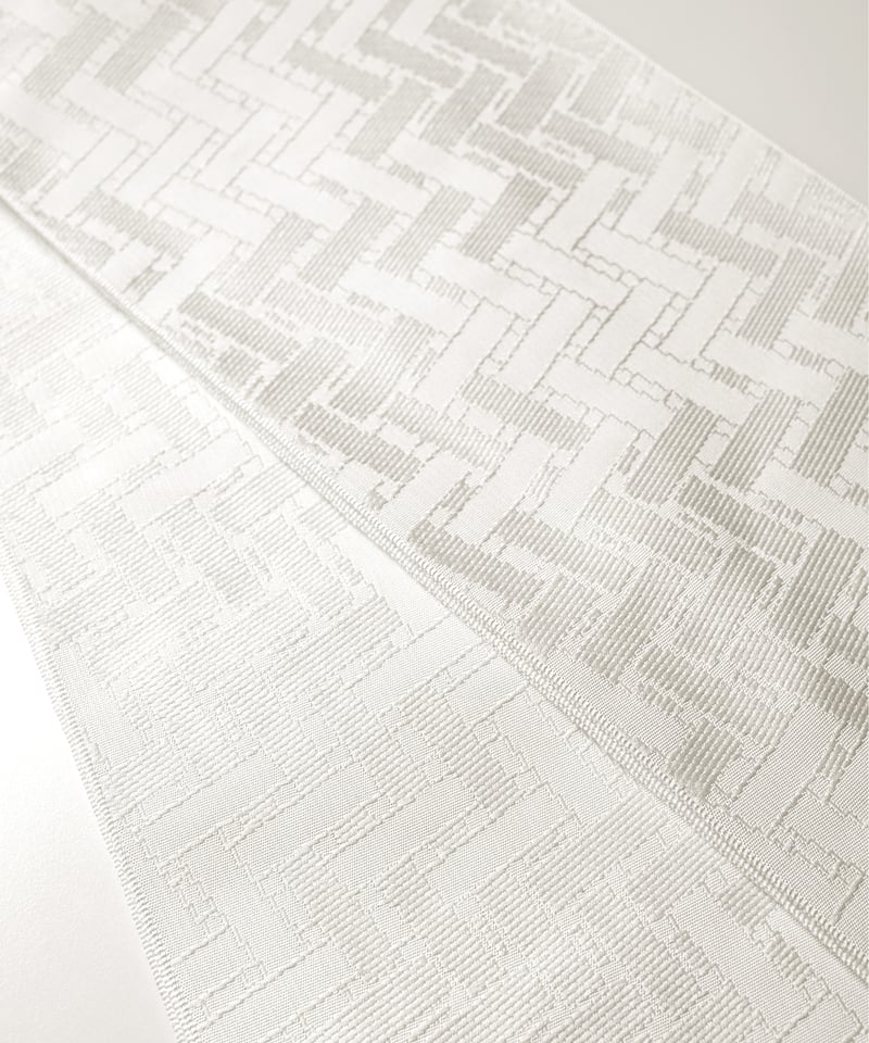 半巾帯 籠綾文 Basket Twill / 白 | 西岡ペンシル | 公式オンラインストア