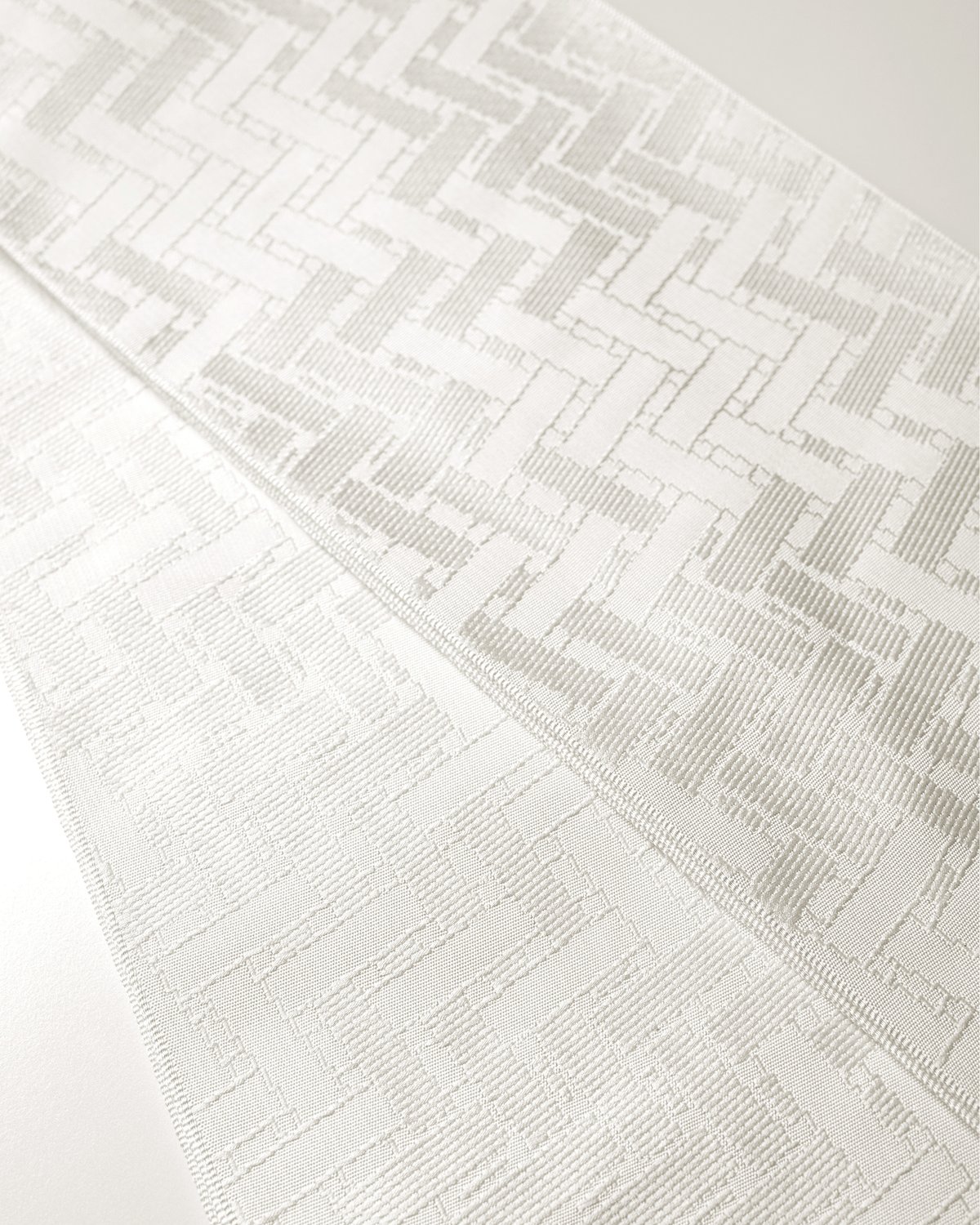 半巾帯 籠綾文 Basket Twill / 白 | 西岡ペンシル | 公式オンラインストア
