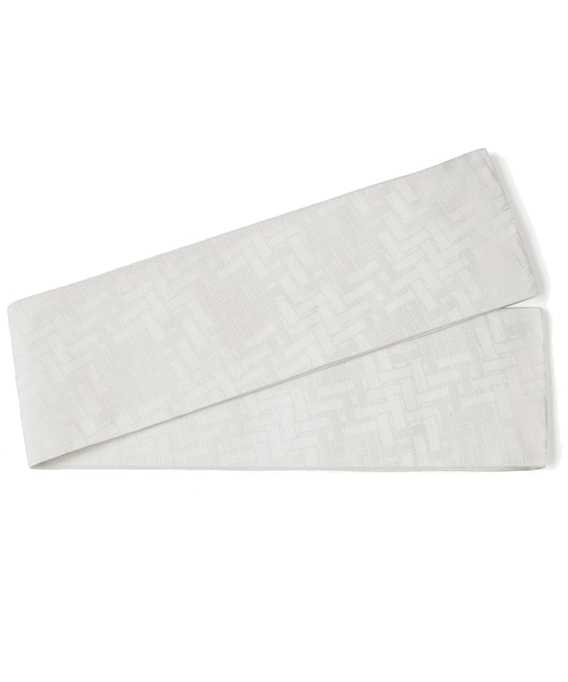 半巾帯 籠綾文 Basket Twill / 白 | 西岡ペンシル | 公式オンラインストア