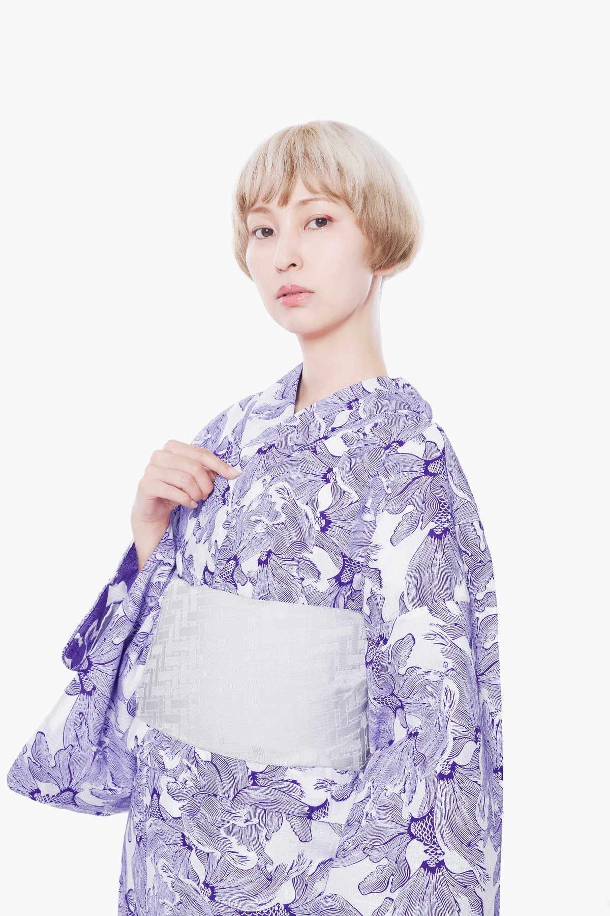 半巾帯 籠綾文 Basket Twill / 白 | 西岡ペンシル | 公式オンラインストア