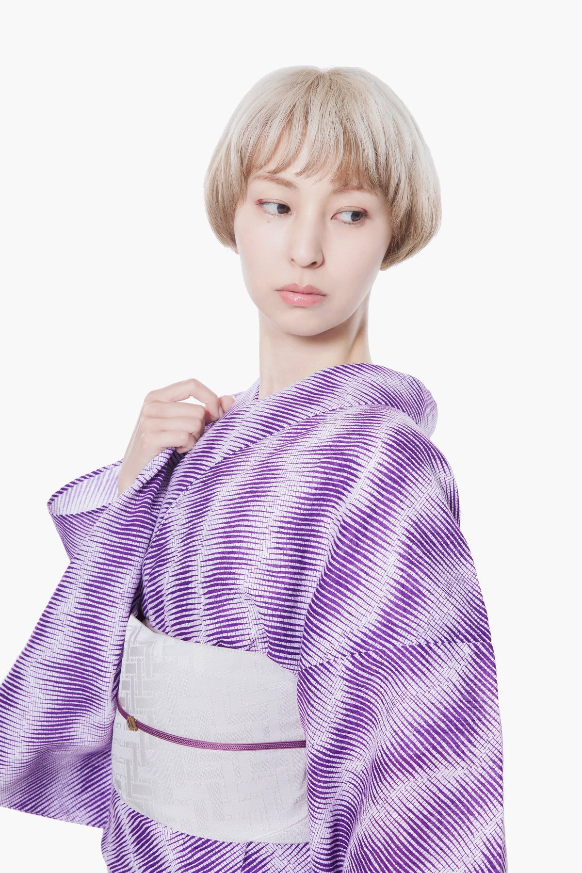 半巾帯 籠綾文 Basket Twill / 白 | 西岡ペンシル | 公式オンラインストア
