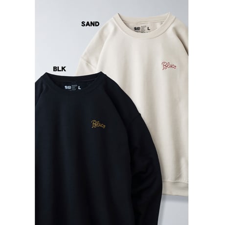☆セールプライス!!☆BLUCO(ブルコ) OL-910-022 SWEATSHIRTS -LOGO STITCH- 4色(BLK/BRN/OLV/SND)