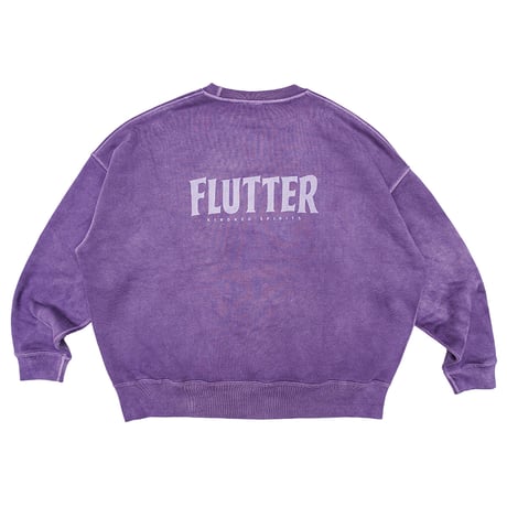 ☆セールプライス!! FLUTTER(フラッター) Pigment Dye B/S OG logo Sweat 4色(SUMI/GREEN/YELLOW/PURPLE)
