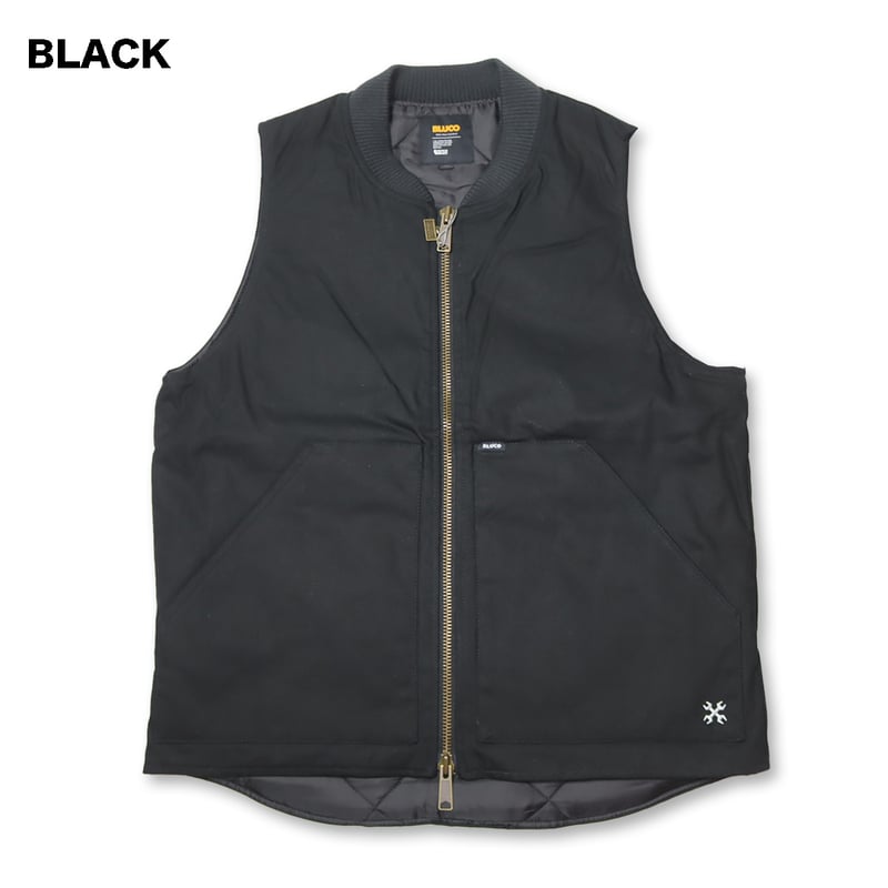 BLUCO(ブルコ) OL-35-013 RIB COLLAR DUCK VEST 3色(BL