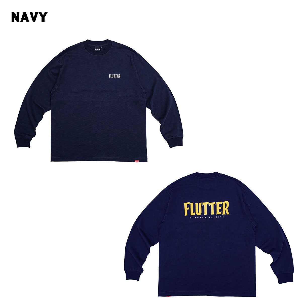 FLUTTER(フラッター) OG Logo L/S Tee 4色(ブラック/ホワイトxレッド