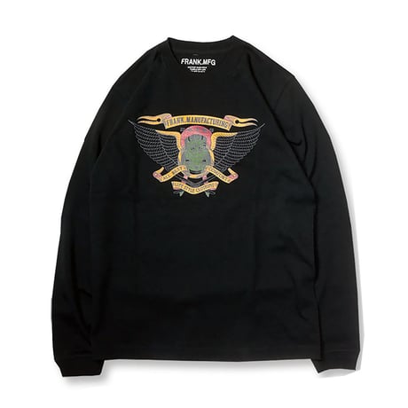 ☆セールプライス!! FRANK(フランク) L/S TEE’S -遊鷹- 2色(ブラック・ホワイト)