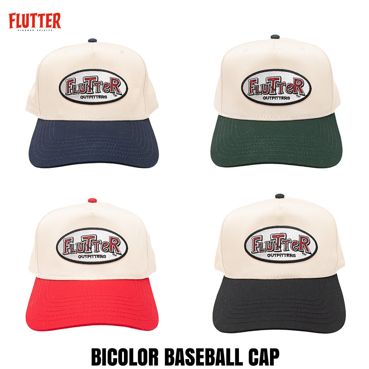 FLUTTER(フラッター) BICOLOR BASEBALL CAP 4色(NAVY/GRE