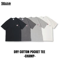 BLUCO(ブルコ) OL-22-023 ドライコットン ポケットTシャツ -Champ- 4色(BLACK/CHARCOAL/H.GRAY/WHITE)