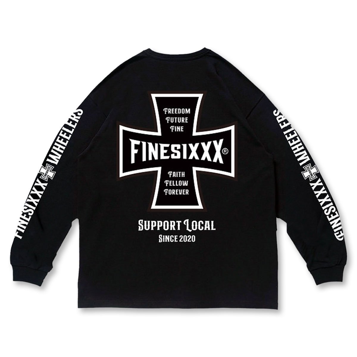 FINESIXXX(ファインシックス) FINE CROSS L/S 3色(BLACK/WHI