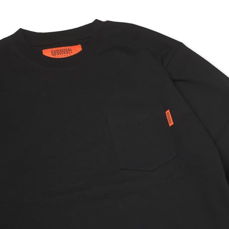 UNIVERSAL OVERALL(ユニバーサルオーバーオール) UO BACK LOGO L/S TEE26 2色(BLACK・WHITE)