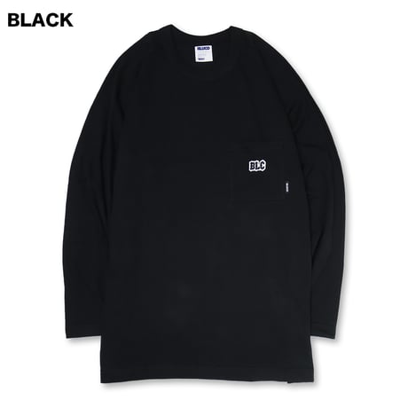 BLUCO(ブルコ) OL-12-026 ドライコットン ラグラン ポケットTシャツ L/S -BLC- 4色(BLACK/CHARCOAL/H.GRAY/WHITE)