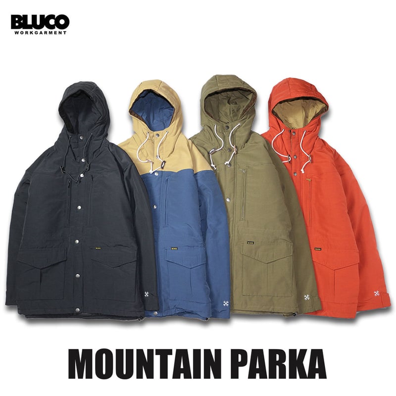BLUCO(ブルコ) OL-047-022 MOUNTAIN PARKA 4色(BLK/B.R