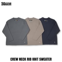 ☆セールプライス!! BLUCO(ブルコ) OL-15-001 CREW NECK RIB KNIT SWEATER 3色(CHARCOAL/GREIGE/NAVY)