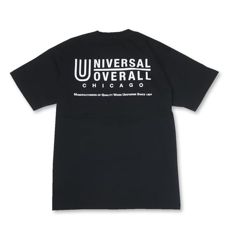 UNIVERSAL OVERALL(ユニバーサルオーバーオール) UO BACK LOGO S/S TEE'26 2色(BLACK/WHITE)