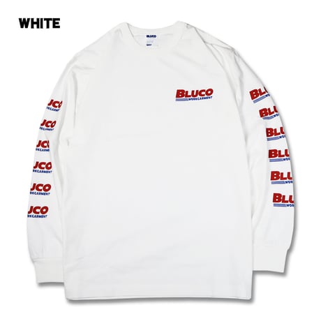 ☆セールプライス!! BLUCO(ブルコ) OL-12-006 PRINT L/S TEE -BWG- (BLK/WHT/CHL/SBLU)