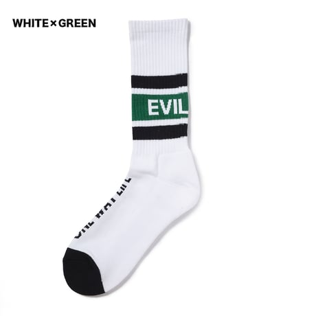 EVILACT(イーブルアクト) LINE SOCKS 4色(WHxYEL/WHxGRN/WHxNVY/BLU)