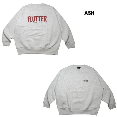 FLUTTER(フラッター) Og Logo B/S Sweat 4色(BLACK/ASH/NAVY/WHITE)