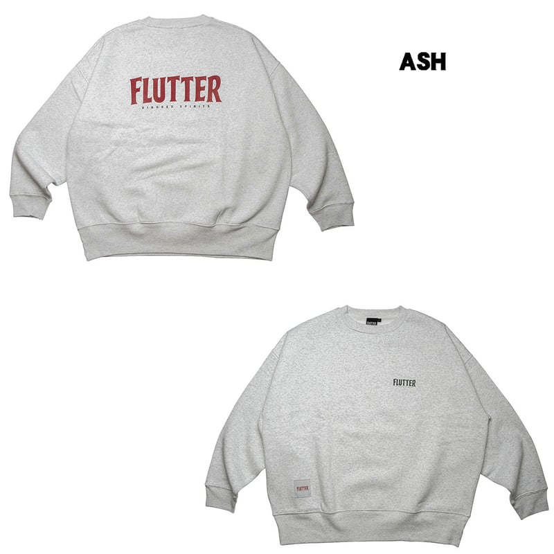 FLUTTER(フラッター) Og Logo B/S Sweat 4色(BLACK/ASH/N