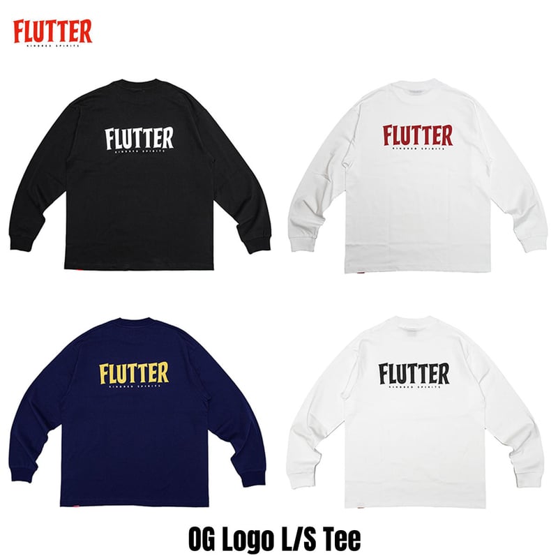FLUTTER フラッタースウェット FLUTTER(フラッター) OG Logo L/S Tee 4色(ブラック/ホワイトxレッド
