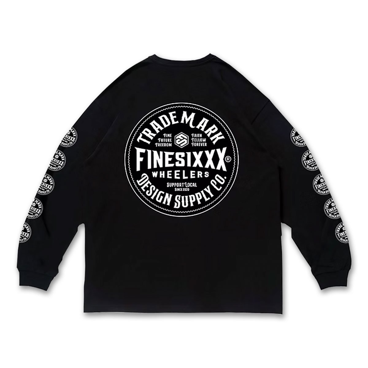 FINESIXXX(ファインシックス) TRADE MARK ENBLEM L/S 3色(ブラ